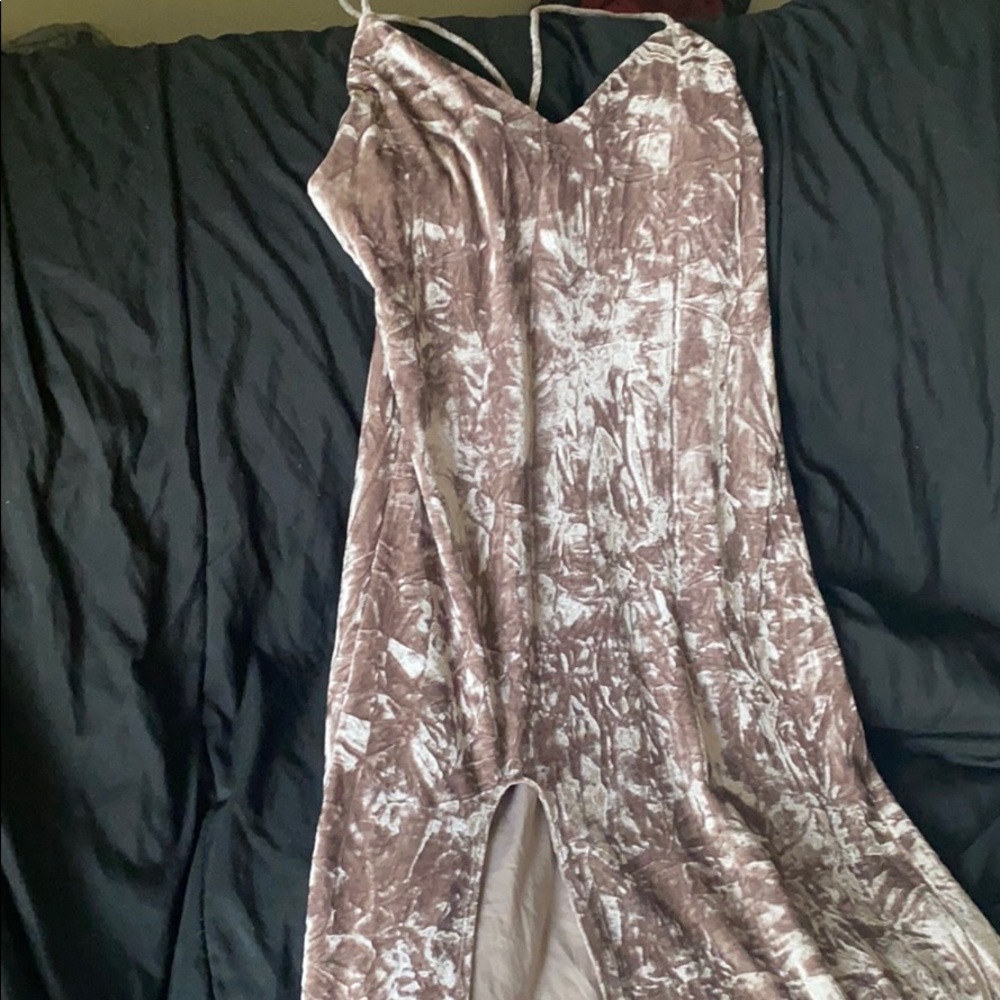 Lavender velvet dress